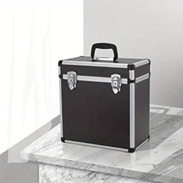 Vinyl Record Storage 12, LP Case Album Collection DJ Carry Storage Cases Lockable Box LP Case Vinyl Record Storage Carry Box Holds up to 50pcs Albums Record Collection Chest