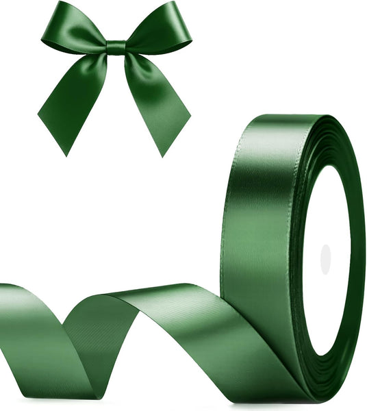 G2PLUS White Stain Ribbons - 22M Thick Fabric Gift Wrap Ribbons for Crafting, Wedding & Valentine'S Day Decoration