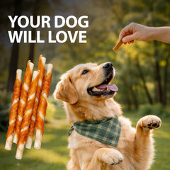 Pure Breed 50pk Duck Wrapped Rawhide Dog Chews | Natural High Protein Dog Treats | Long Lasting Chew Sticks for Small & Medium Dogs | Low Fat, Dental Care, Training & Reward Snacks