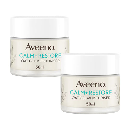 Aveeno Calm & Restore Oat Gel Moisturiser, 2 X 50Ml