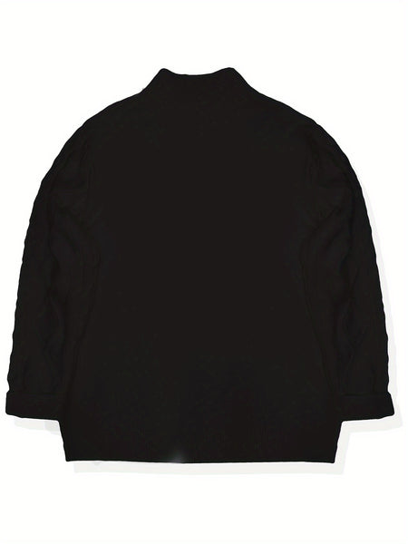 Men's Sweater, Half-high Collar Zip-up Cable Knit Sweater, with Adjustable Collar Opening, Crafted Using Classic Cable Knit Technique, Simple and Versatile, Suitable for Casual Daily Wear, Presenting a Mature and Stable Fashion Style, Ideal for