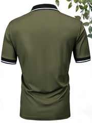 3pcs Set of Summer Collared Men'S Short Sleeve Polo Shirts Solid Color Plain Multicolor Golf Shirts Casual Athletic Wear Men'S Top