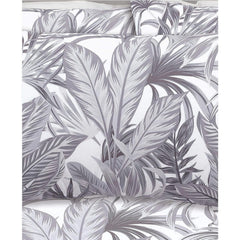 Night Comfort Breathable Duvet Cover with Pillowcases | 100% Polycotton Percale Exclusive Peyton Grey White Design | Machine Washable and Non-Allergenic Bedding Set