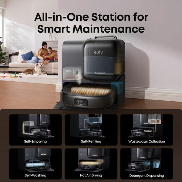 Eufy Omni E28 with Exclusive Accessory Kit Bundle, Robot Vacuum & Mop, All-In-One Station, & Portable Deep Cleaner
