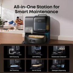 Eufy Omni E28 with Exclusive Accessory Kit Bundle, Robot Vacuum & Mop, All-In-One Station, & Portable Deep Cleaner