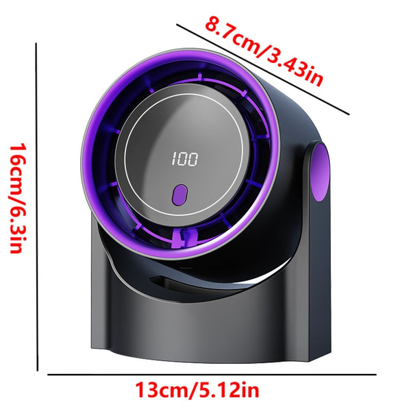 2025 New Upgrade Large Battery Portable Fashion Desk Fan Air Conditioner, 5-Speed Wind Cooling