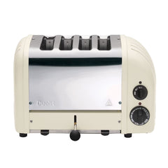 Dualit 4 Slot Classic Toaster with Sandwich Cage, Canvas White 40592