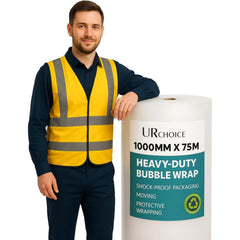 Bubble Roll 1000 mm x 75 m – Bubble Packaging Roll, Thick Polythene Roll for Moving, Packing & Shipping, Strong Cushioning for Fragile Items, Home, Office & Warehouse Use