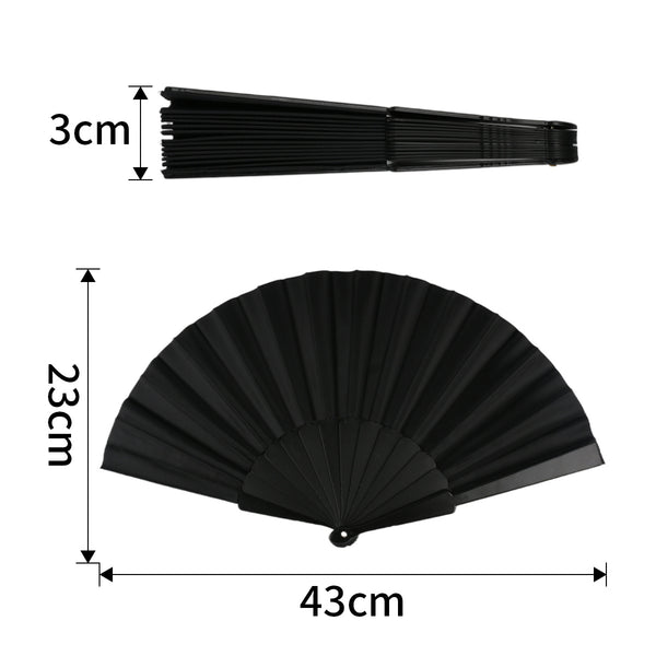 3Pcs Hand Fan Held Portable Spanish Dances Fabric Folding Party Wedding Gift