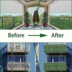 1 Roll Extra Long 5m Artificial Ivy Privacy Fence Panel - UV-Resistant Plastic Faux Ivy Hedge Screen with 61-70% Light Blocking, Realistic Greenery for Balcony, Garden, Patio & Outdoor Decor, Privacy Fence Panels for Outside, Natural Appearance, Highquali