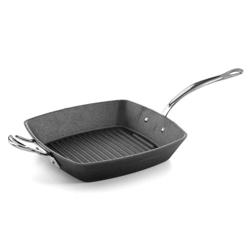 Samuel Groves Britannia Cast Iron Square Griddle Pan, 26Cm