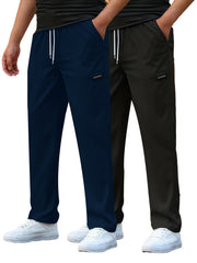 Two-Pc Men'S Casual Pants Men'S Straight-Leg Casual Work Pants Spring And Summer Thin Style
