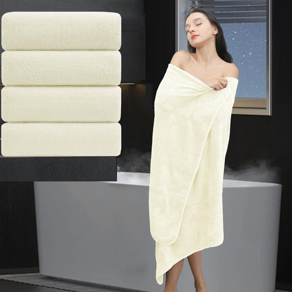 Pack of 2 Jumbo Bath Sheet 90 x 140 cm Premium 100% Egyptian Cotton Luxury Towel Ultra Soft & High Absorbent Quick Dry Hotel Quality Extra Large Bathroom Towels