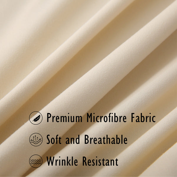 Duvet Cover Set with Matching Pillowcase Microfibre Wrinkle Resistant with Quick Popper Fastening