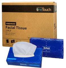 24 boxes of 2Ply Facial Tissue Tissue Boxes 2-ply Soft Tissues for Everyday Use Gentle on Your Skin