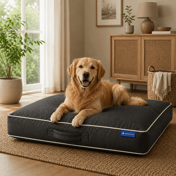 4B Waterproof PetRest Dog Bed Soft Washable Pet Cushion for Small Medium and Large Dogs Indoor Use