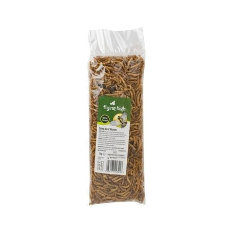 Dried Mealworms 75g – High Protein Wild Bird Feed | All-Season Natural Insect Treat for Garden Birds
