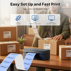 Rongta RP425 4x6 Thermal Shipping Label Printer, Wireless Desktop Printer For Mailing & Packages, Compatible With IPhone & Android & Window, Perfect For Small Business & Home Office, Rongta