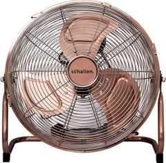 Schallen Copper Metal High Velocity Cold Air Circulator Adjustable Floor Fan with 3 Speed Settings (14