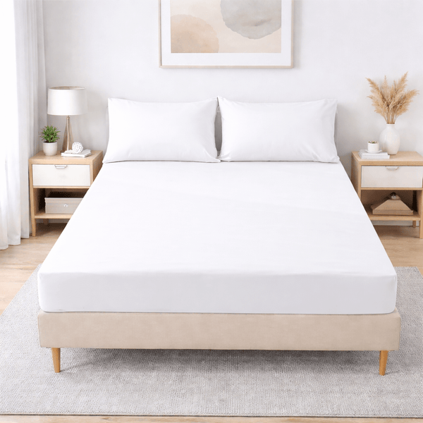 30cm Extra Deep Fitted Sheet - Premium Brushed Microfiber Bed Sheet, Super Soft & Breathable, Elasticated Corners for Snug Fit, Single/Double/King/Super King Sizes