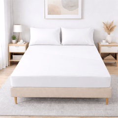 30cm Extra Deep Fitted Sheet - Premium Brushed Microfiber Bed Sheet, Super Soft & Breathable, Elasticated Corners for Snug Fit, Single/Double/King/Super King Sizes