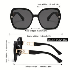 Luxury Golden Hinges | Unisex, Perfect for Casual Wear. Oversized Square Fashion Glasses - Stylish Cream PC Frame with Case and Cleaning Cloth.
