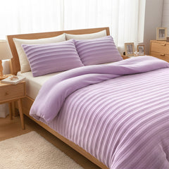 3pcs Faux Rabbit Plush Bedding Set, Soft Fluffy Comfortable Thicken Warm Autumn-Winter Duvet Cover & Pillowcase Set, Machine Washable, Ideal for Hotel, Guest Room, Bedroom, Home Use,Christmas Presents, Single/Double/King/Super King Size (1*Duvet Cover + 2