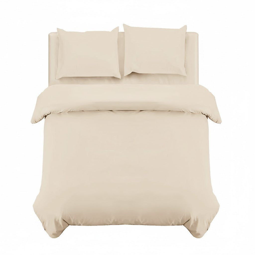 4B Classic Plain Minimal Design Duvet Cover Set – Single Double King Super King Bedding for Home and Guest Rooms