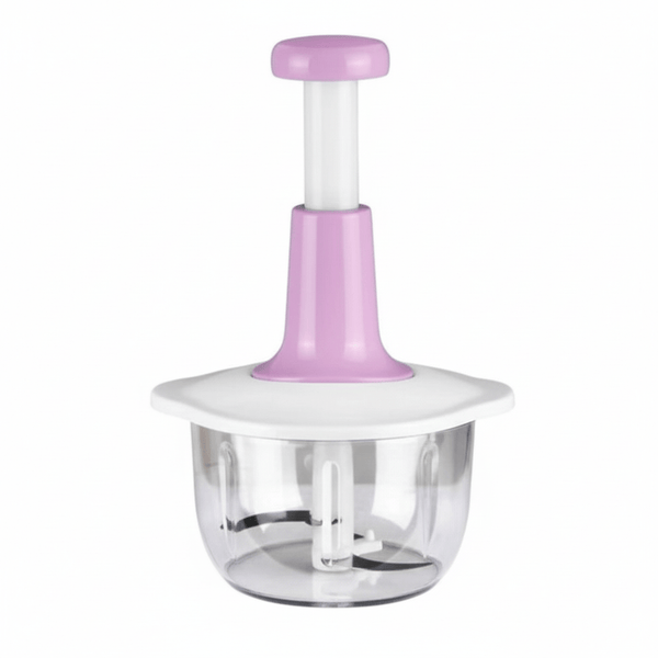 1pc 2 Litre Heavy-Duty Manual Food Chopper with Quick Press Lever - Heavy Base, Clear Cup for Tracking, for Vegetables, Fruits, Herbs, Salsa, Garlic, Pesto - Kitchen Essentials, Home Cooking, Party Prep - Ideal Gift for Cooks, Vegetable Chopping, Compact