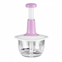 1pc 2 Litre Heavy-Duty Manual Food Chopper with Quick Press Lever - Heavy Base, Clear Cup for Tracking, for Vegetables, Fruits, Herbs, Salsa, Garlic, Pesto - Kitchen Essentials, Home Cooking, Party Prep - Ideal Gift for Cooks, Vegetable Chopping, Compact