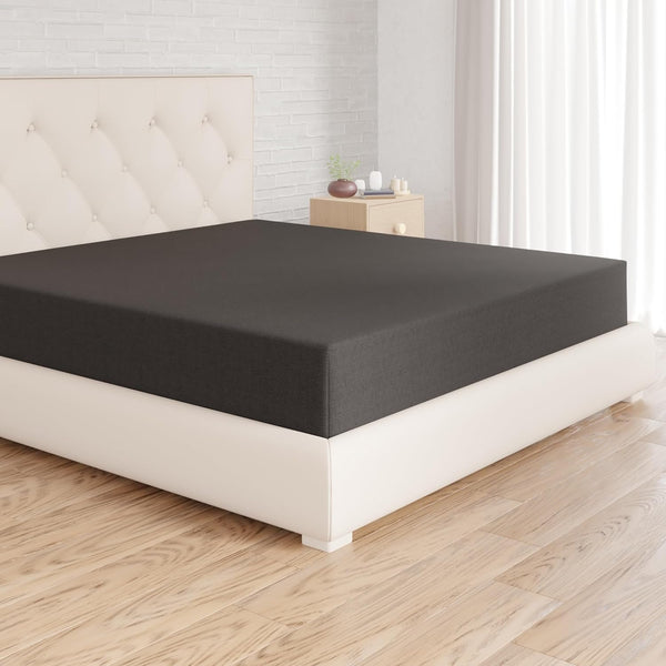 Amazon Basics Soft Microfibre Single Fitted Sheet, Deep Pocket 12 Inch (30 Cm), White