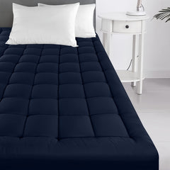 Super Soft 4Inch/ 10 Cm Deep Fill Mattress Topper Luxury Quilted Bed Pad With Elastic Corners Breathable, Durable, Machine Washable, Ideal For Single, Double, King Super King UK Bed Size
