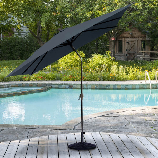 Seasons Sentry 7ft x 10ft (2.1 x 3m) Rectangular Market Umbrella in Blue