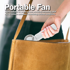 TANNESS 3 Speeds Handheld Fan - Rechargeable, Portable, Foldable With Detachable Base | USB Mini Hand Fan for Table, Desk - Quiet Standing Fan