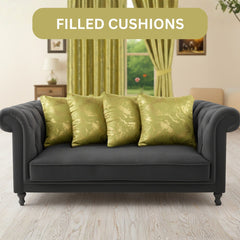 Set of 4 Marble Style Cushions Filled, Soft Decorative Pillows for Sofa, Couch, Bed & Living Room, Modern Gold Marble Pattern Accent for Home Décor