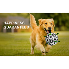 Dog Fetch Ball with Grab Straps for Small and Medium Dogs Durable Pet Play Ball for Outdoor Training Water Play and Daily Exercise