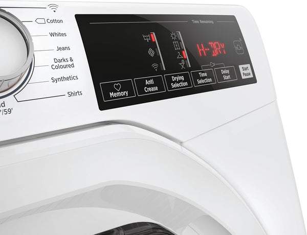 Hoover H-DRY 350 HREC9TE 9KG Condenser Freestanding Aquavision Tumble Dryer with inside Water Container - B Energy Rating - Digital Display - Start Delay - 14 Programmes - H 850 X W 600 X D 595 (MM)