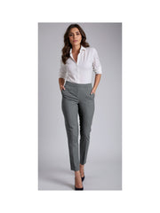 Women Trousers Stretchy Lightweight Finely Stitched Half Elasticated Pull Up Work Formal Pants Inside Leg 27 inches