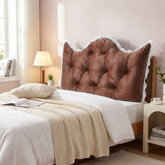 Large Ultra-Soft Comfortable Plush Backrest Pillow, Princess Style Reading Cushion, Neck and Back Support, Luxurious Fashionable Home Style Multifunctional Lace Ruffled Headboard Cushions, Suitable for Bedroom, Living Room, Dorm, Sofa Home Decor, Machine