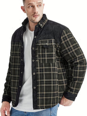 US Size Men'S Casual High-Quality Fall/Winter Plaid Jacket