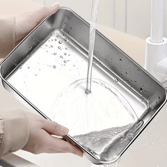 6pcs （3plates +3 lids）lidsStainless Steel Food Storage Containers Leak-Proof Stackable Space-Saving Airtight Lid for Freshness Ideal for Meal Prep Fruits Meats Veggies Leftovers Fridge Freezer Pantry Easy Clean Reusable Containers Ideal for Home Commercia