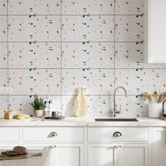 10 Sheets Marble Tile Stickers Stick on Tiles Peel and Stick Backsplash PVC Waterproof Oilproof Self Adhesive 30x60cm for Kitchen Bathroom Home Decor
