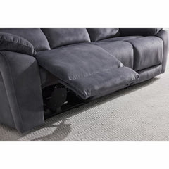Belagio Blue Fabric Power Recliner 3 Seater Sofa