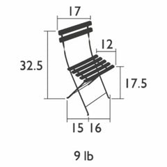 Fermob 3 Piece Bistro Set in Grey