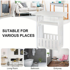 Modern Wooden Nightstand with Three Tiers, Measuring 49X46X29.5Cm, Suitable for Bedrooms, Living Rooms, And Hallways, Easy to Assemble, Can Also Serve As a Coffee Table