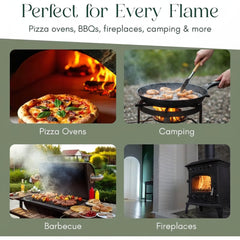 200 Pack Wood Wool Firelighters for Log Burners, BBQ & Camping Quick Light Natural Fire Starters, Clean Burning
