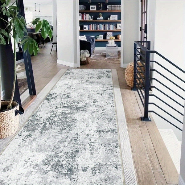 1pc Hallway Runner Rug Non Slip Carpet Runners 80x300cm Modern Abstract Hall Runner Carpet Runner Washable Kitchen Rugs for Hallway Entryway Kitchen Bedroom