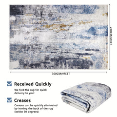 1pc Area Rug Modern Abstract Living Room Boho Art Bedroom Dining Room Nursery Lounge Home Office Grey/ , Home Practical Carpet Round and Rectangular