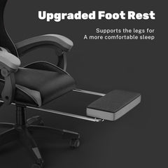 GartistGo Gaming Chair With footrest,Computer Chairs with Lumbar Cushion + Headrest, Height-Adjustable Office Chair for Adults, Girls, Boys