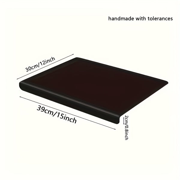 1pc Large Heavy-Duty Non-Slip Acrylic Cutting Board with Black Surface - Large Chopping Board Suitable for Home & Commercial Kitchens, Durable Easy-Clean Fruit/Vegetable Board, Countertop Protection